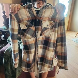 Matix Plaid Kids Jacket - Brown and Black